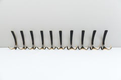 Brass Wall Hooks, circa 1950s by Hertha Baller