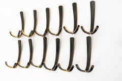 Brass Wall Hooks, circa 1950s by Hertha Baller