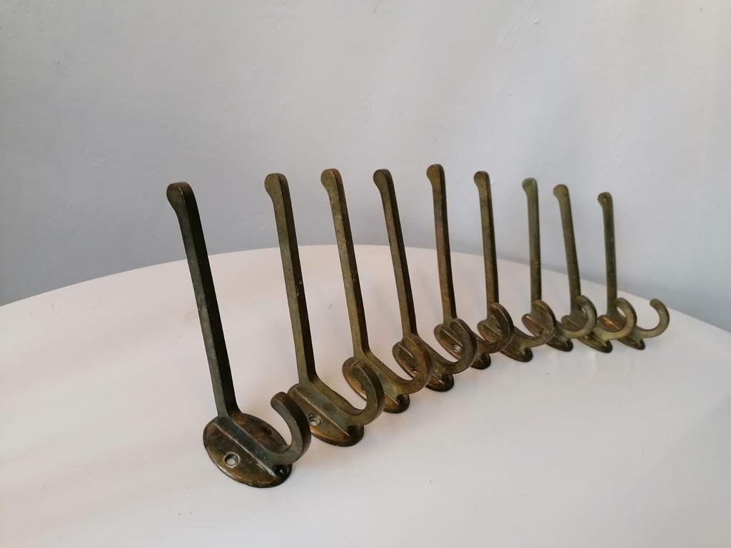 Brass Wall Hooks from the 1930s For Sale 1