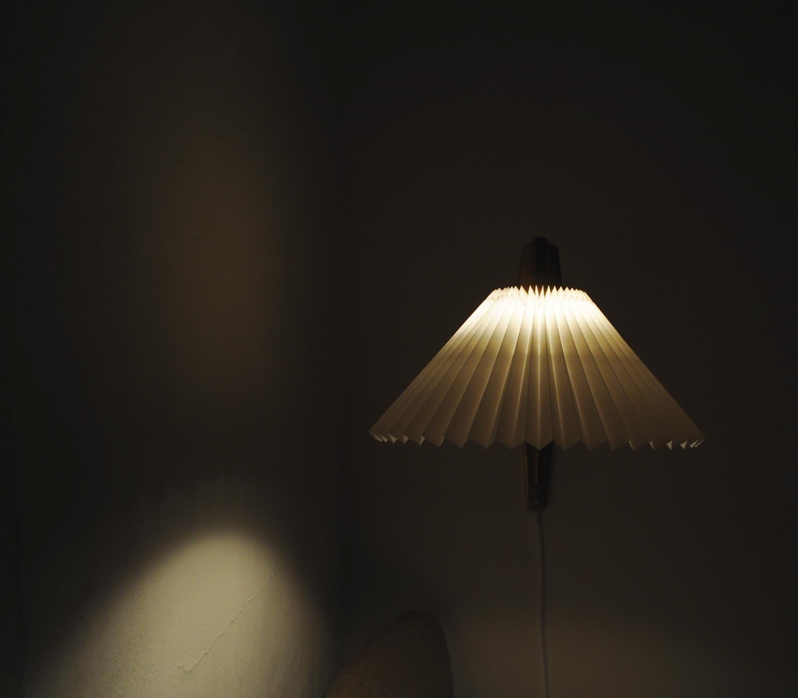 Brass Wall Lamp by Norwegian Astra in the 1950s 10