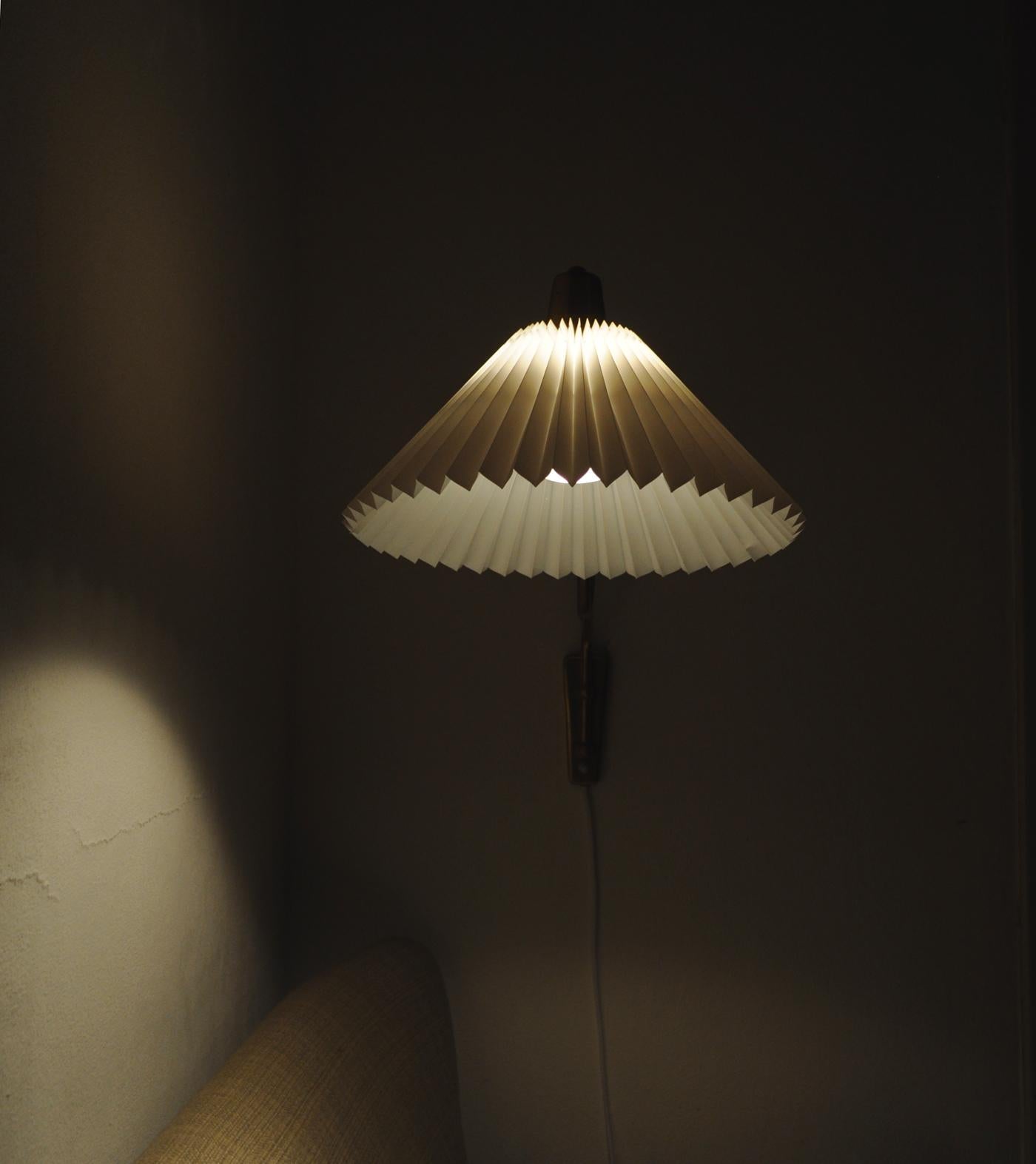 Brass Wall Lamp by Norwegian Astra in the 1950s 11