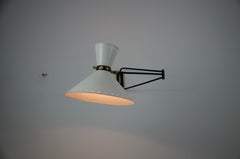 Brass Wall Lamp by Rene Mathieu for Maison Lunel, 1960, France