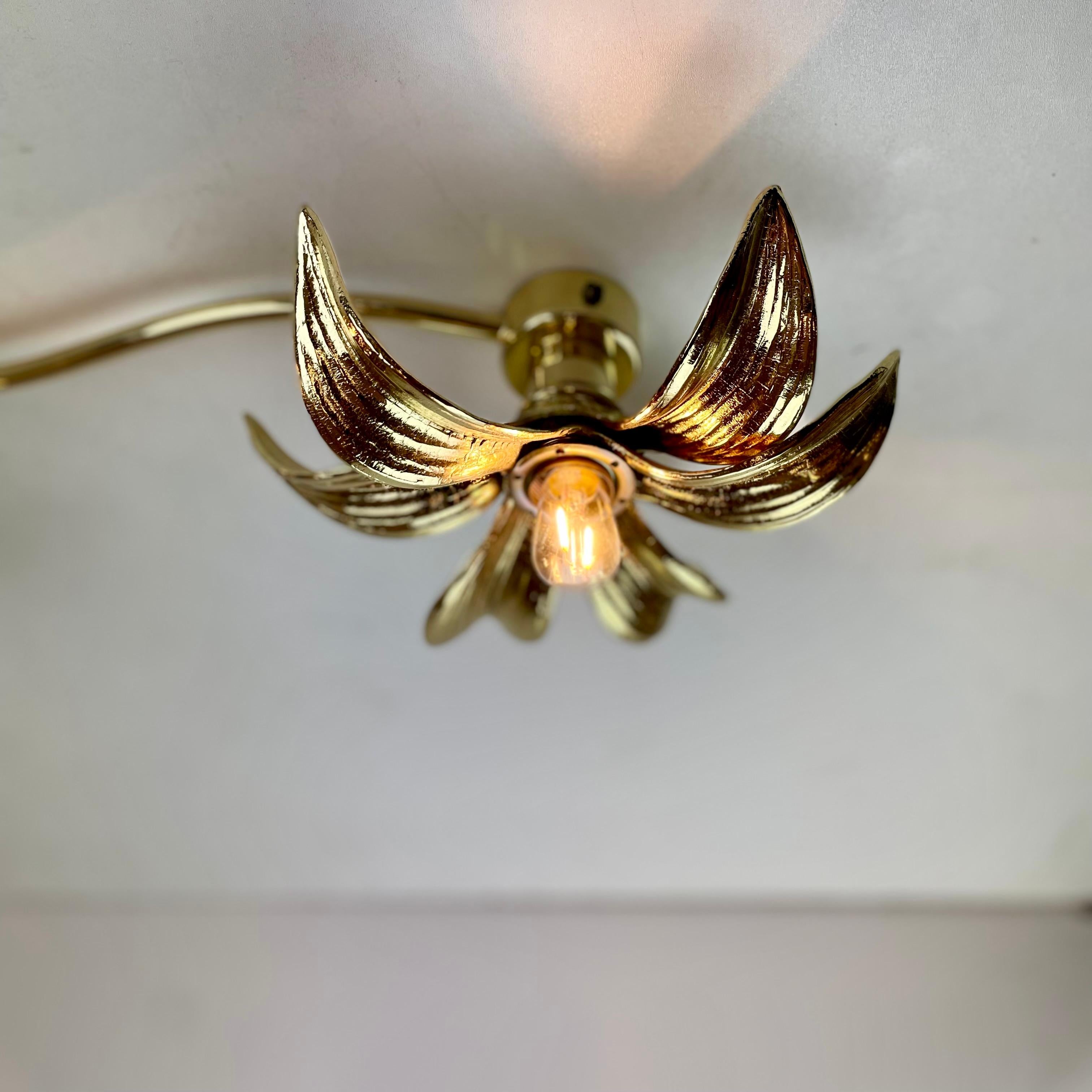 Wandleuchte aus Messing von Willy Daro für Massive, 1970~80er Jahre im Angebot 2