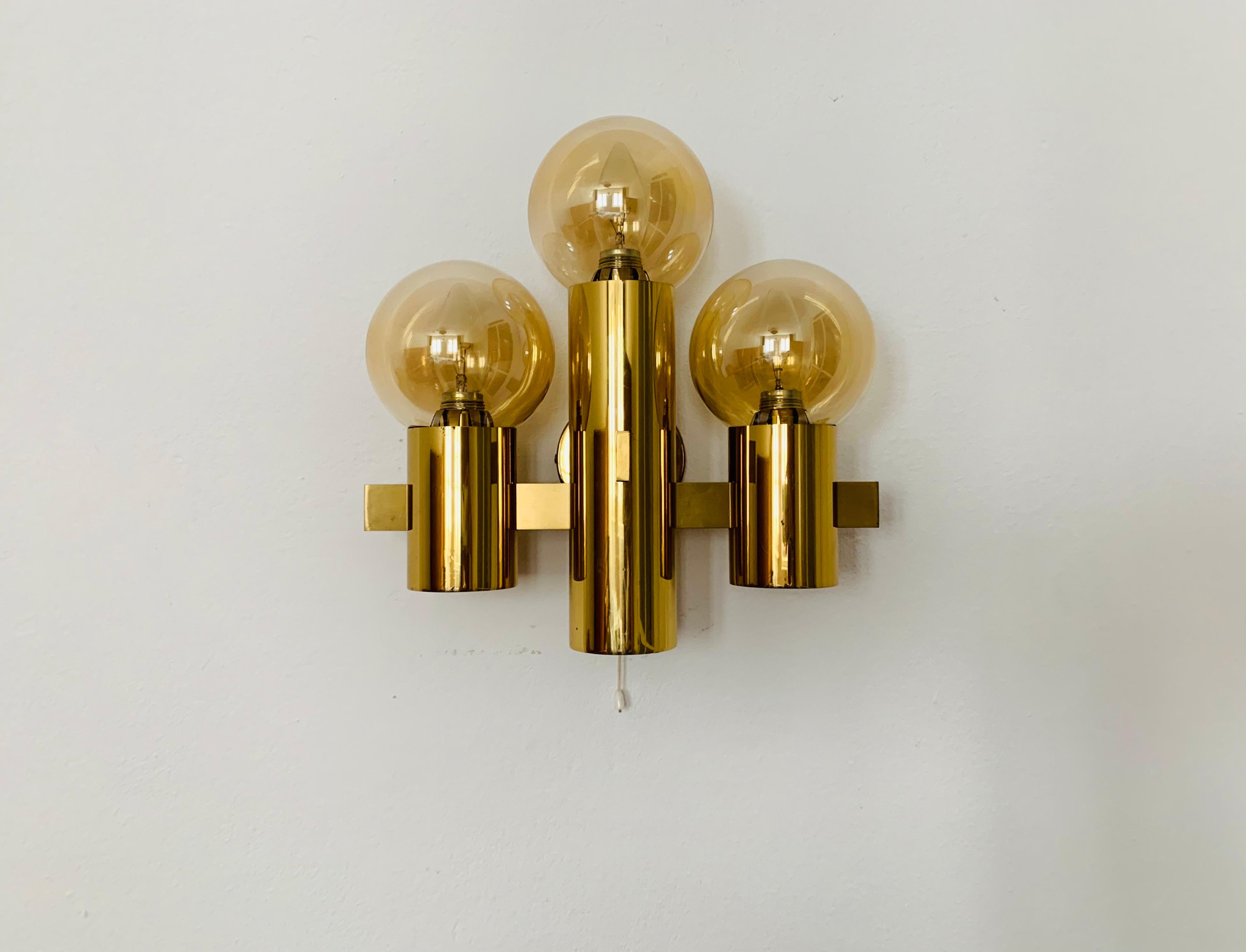 Brass Wall Lamp In Good Condition For Sale In München, DE