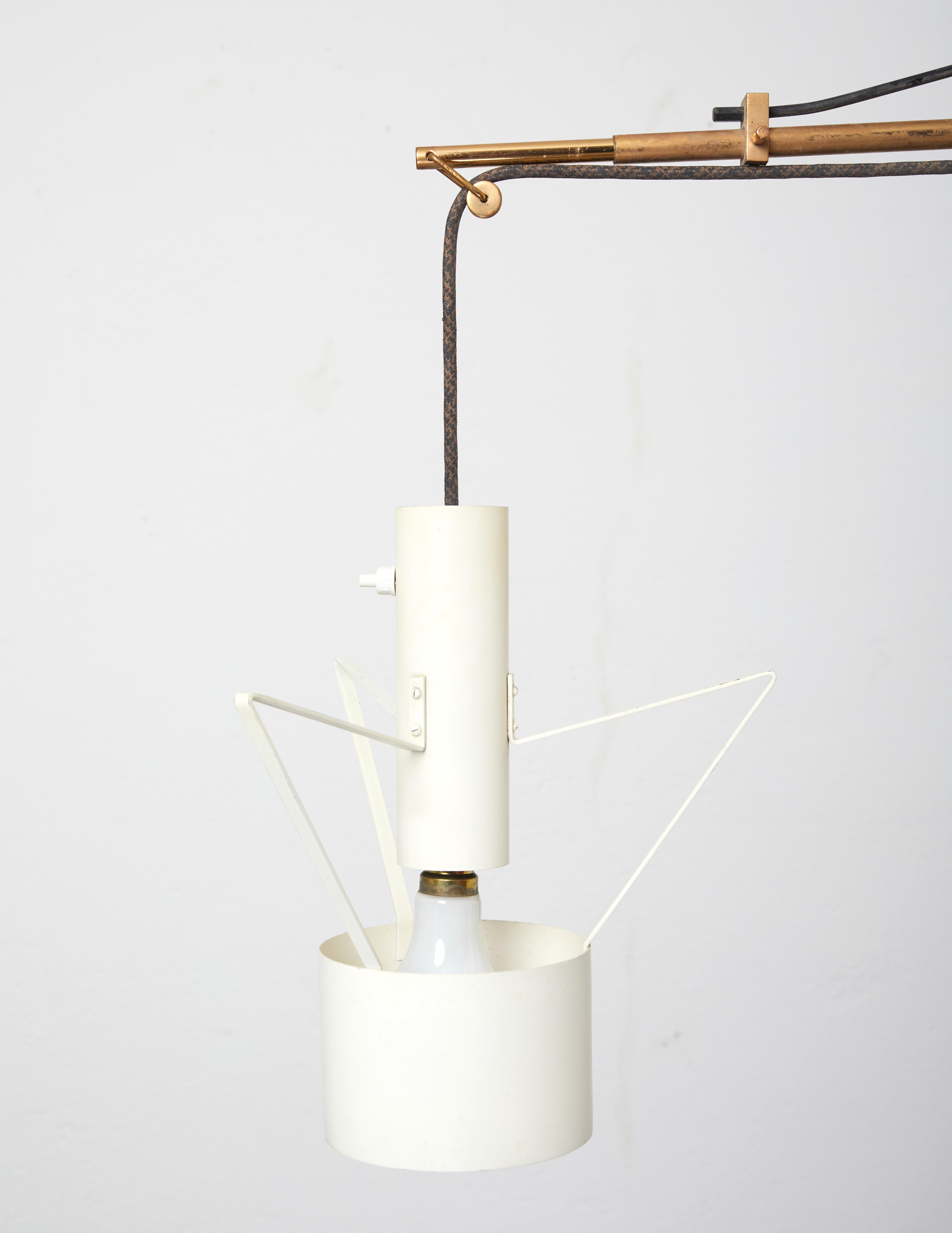 Brass Wall Lamp Model 2061 by Gaetano Scolari for Stilnovo, 1954 8
