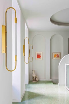 Brass Wall Lamp Neon Simple 103 by Magic Circus Editions