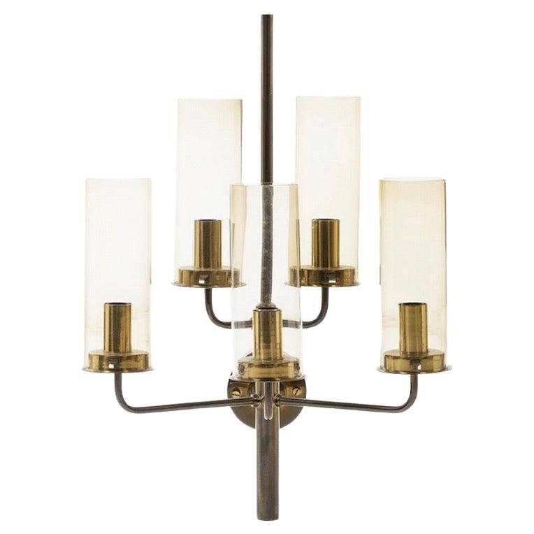 Lámpara de pared de latón con cinco luces de Hans-Agne Jakobsson en venta