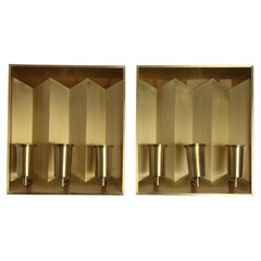 Brass Wall Lamps by Fog & Mørup, Denmark, Vintage Design, 1950s