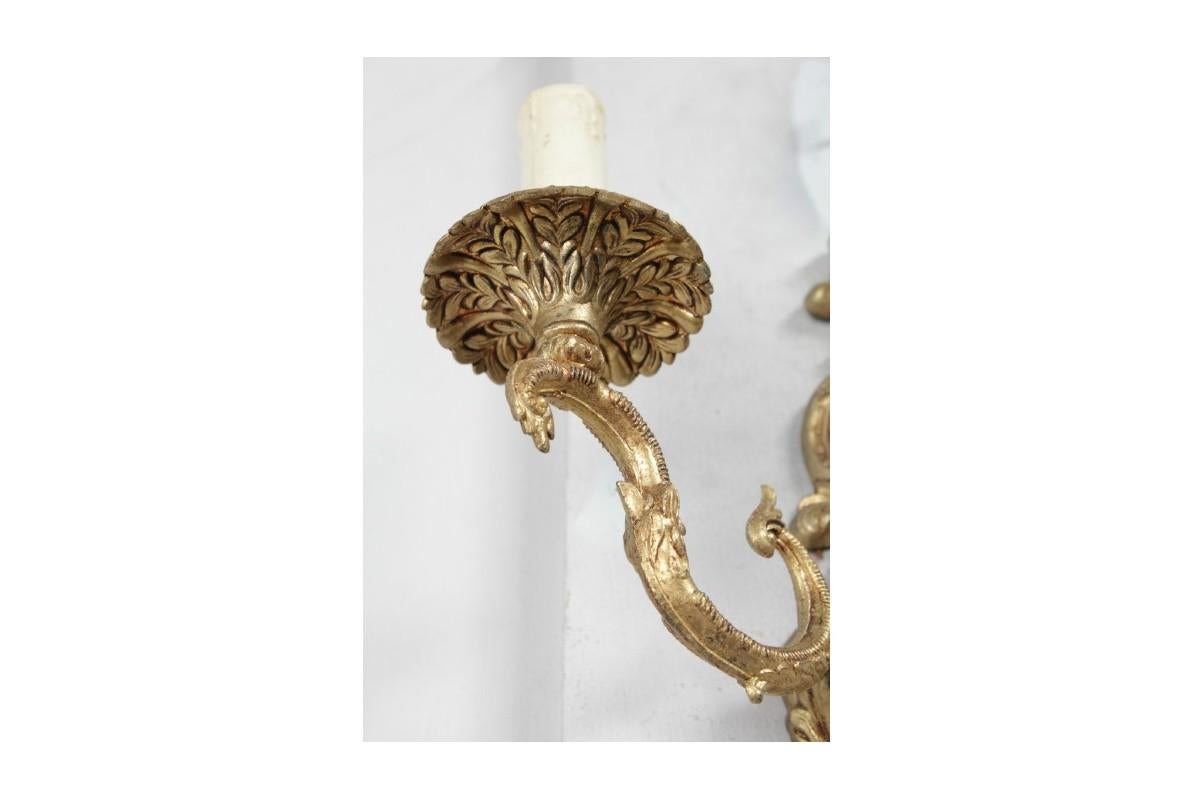 Louis Philippe Brass Wall Lamps