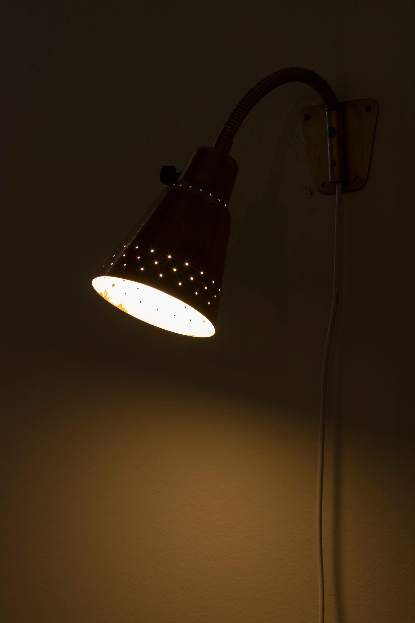 Brass wall lamps model V- 18 by Eje Ahlgren, Bergboms, Sweden, 1950s For Sale 11