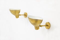 Brass Wall Lamps / Wall Uplights by ASEA, Sweden, 1950s