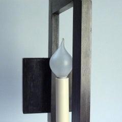 Brass Wall Light with Candle "Unboxed" Rustic Bronze, Made in Italy