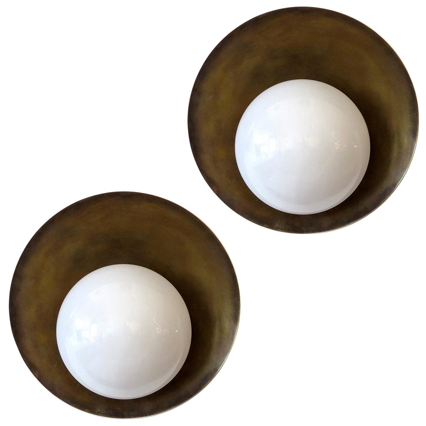 Brass Wall Lights "Concha" by Gallery L7