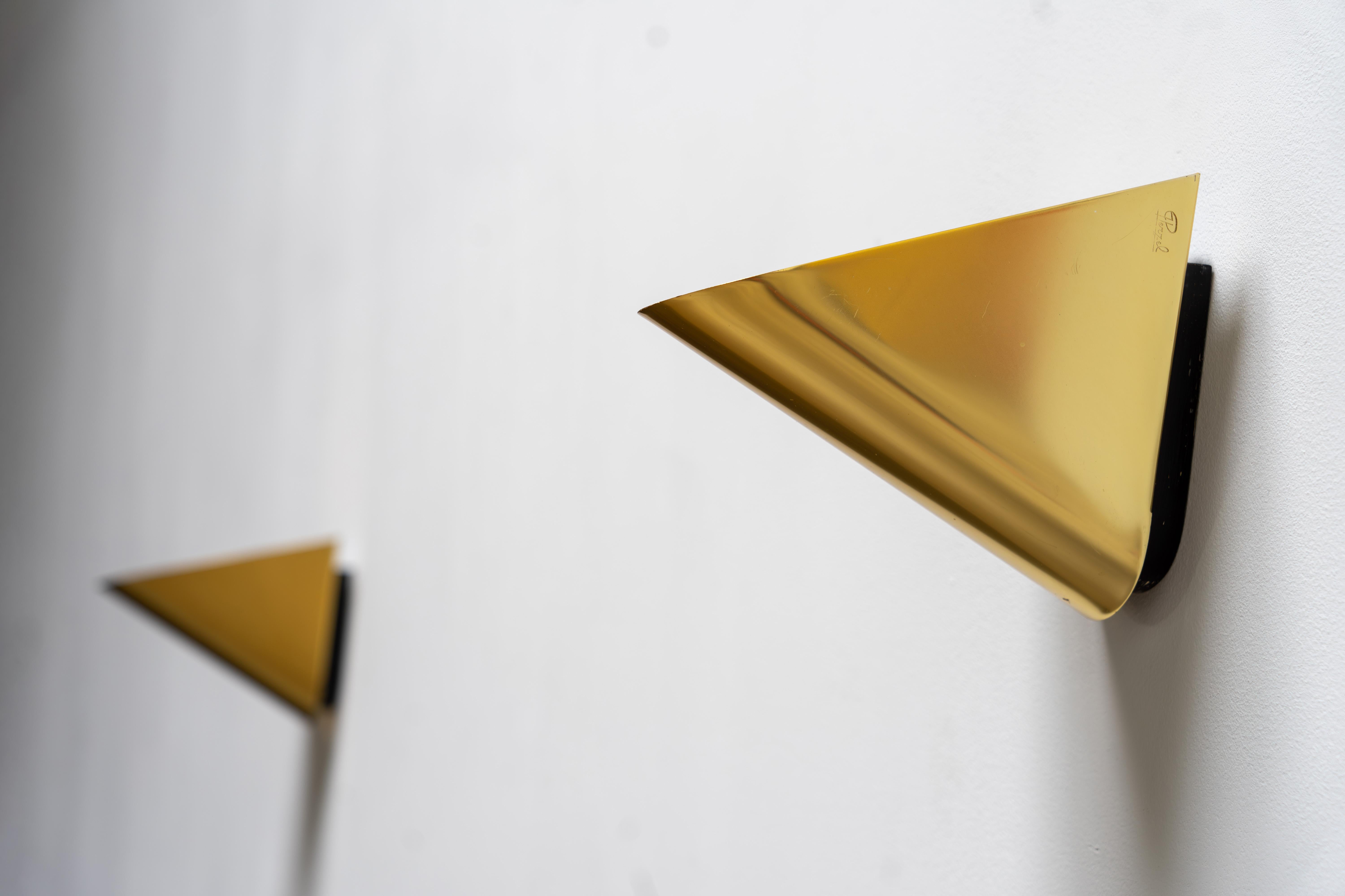 Brass Wall Lights Sconces by Jean Perzel for Atelier Perzel, France, 1960s For Sale 4