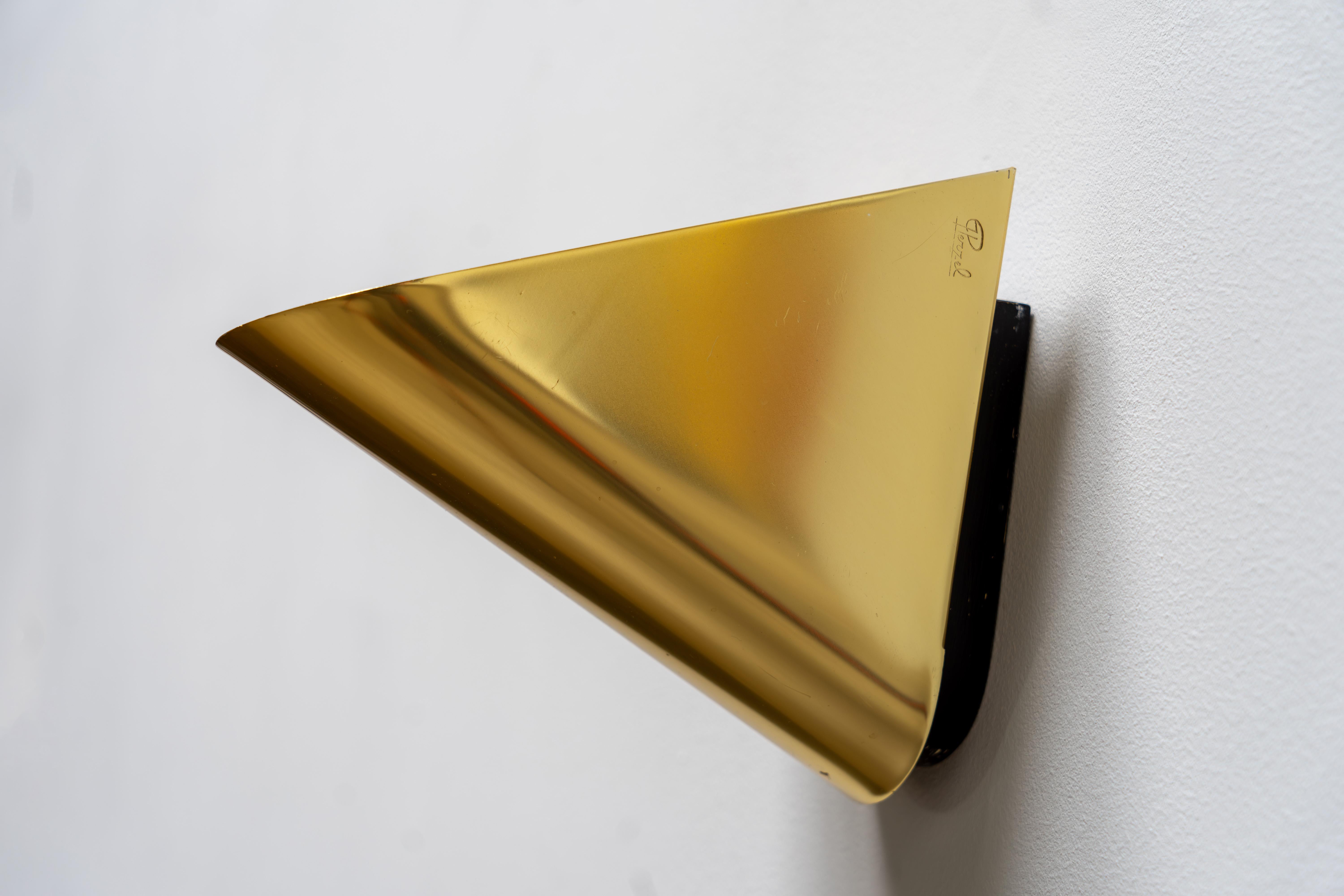 Brass Wall Lights Sconces by Jean Perzel for Atelier Perzel, France, 1960s In Good Condition For Sale In Rosendahl, DE