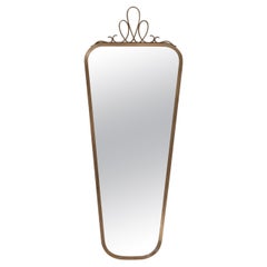 Brass wall mirror attributed to Gio Ponti, Italy, 1950s
