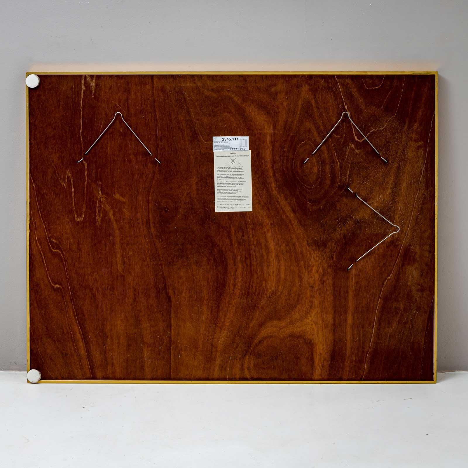 Brass wall mirror by Deknudt Belgium, 1970s For Sale 4