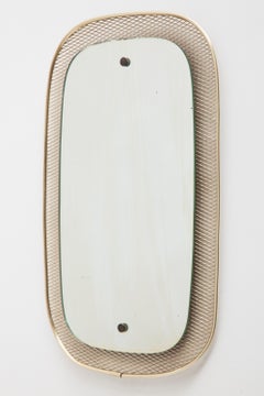 Brass Wall Mirror by Vereinigte Werkstätten München, 1958, Germany