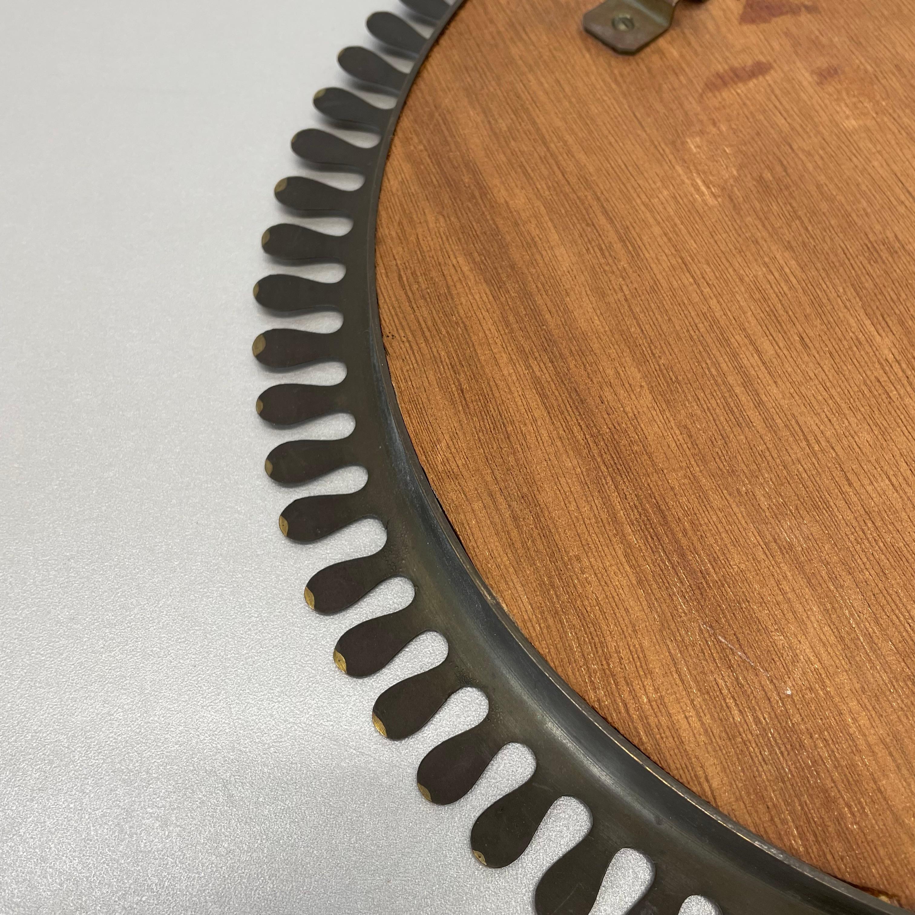 brass Wall Mirror in JOSEF FRANK Style, by Vereinigte Werkstätten Germany 1950s For Sale 10