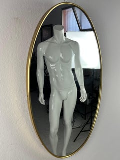 Espejo de pared de latón de mediados de siglo atribuido a Gio Ponti Años 60