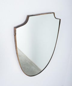 Brass Wall Mirror, Italy, Mid Century