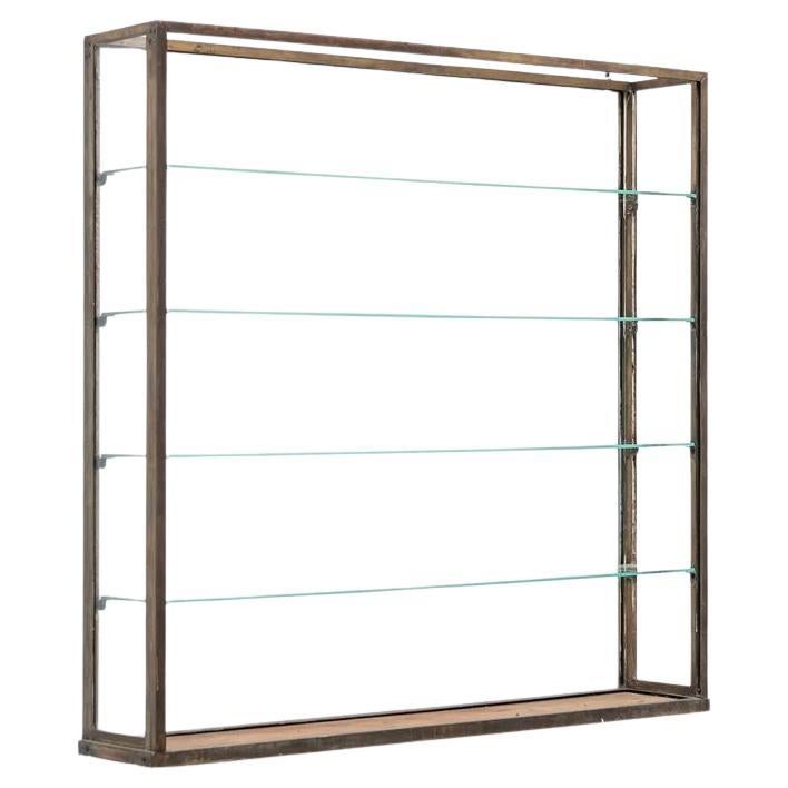 Mensola a muro in ottone con vetro, Francia, anni '20