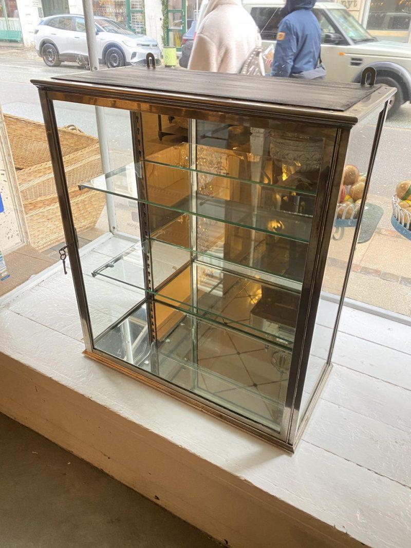 French Chrome Wall or Table Display Cabinet, France early 1900 For Sale
