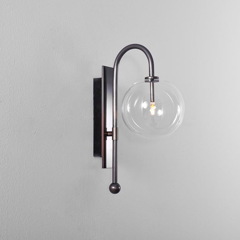 Contemporary Naples Brass Wall Sconce by Schwung