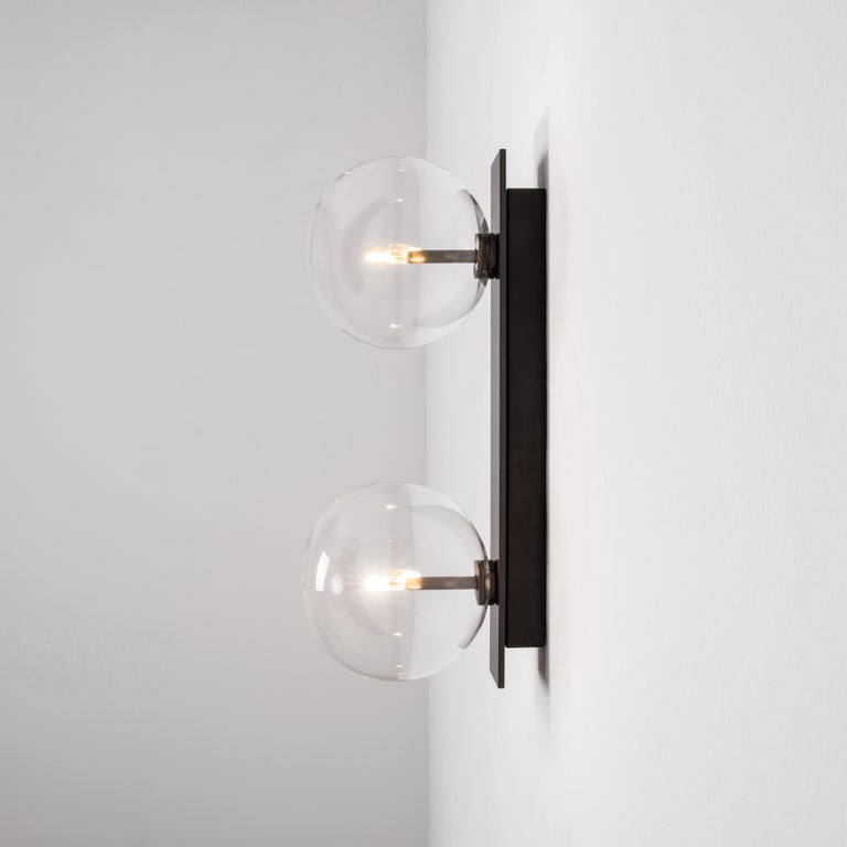Contemporary Brass Wall Sconce by Schwung For Sale