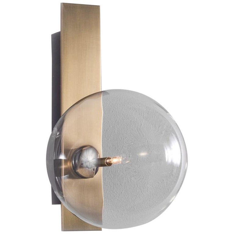 Brass Wall Sconce by Schwung For Sale