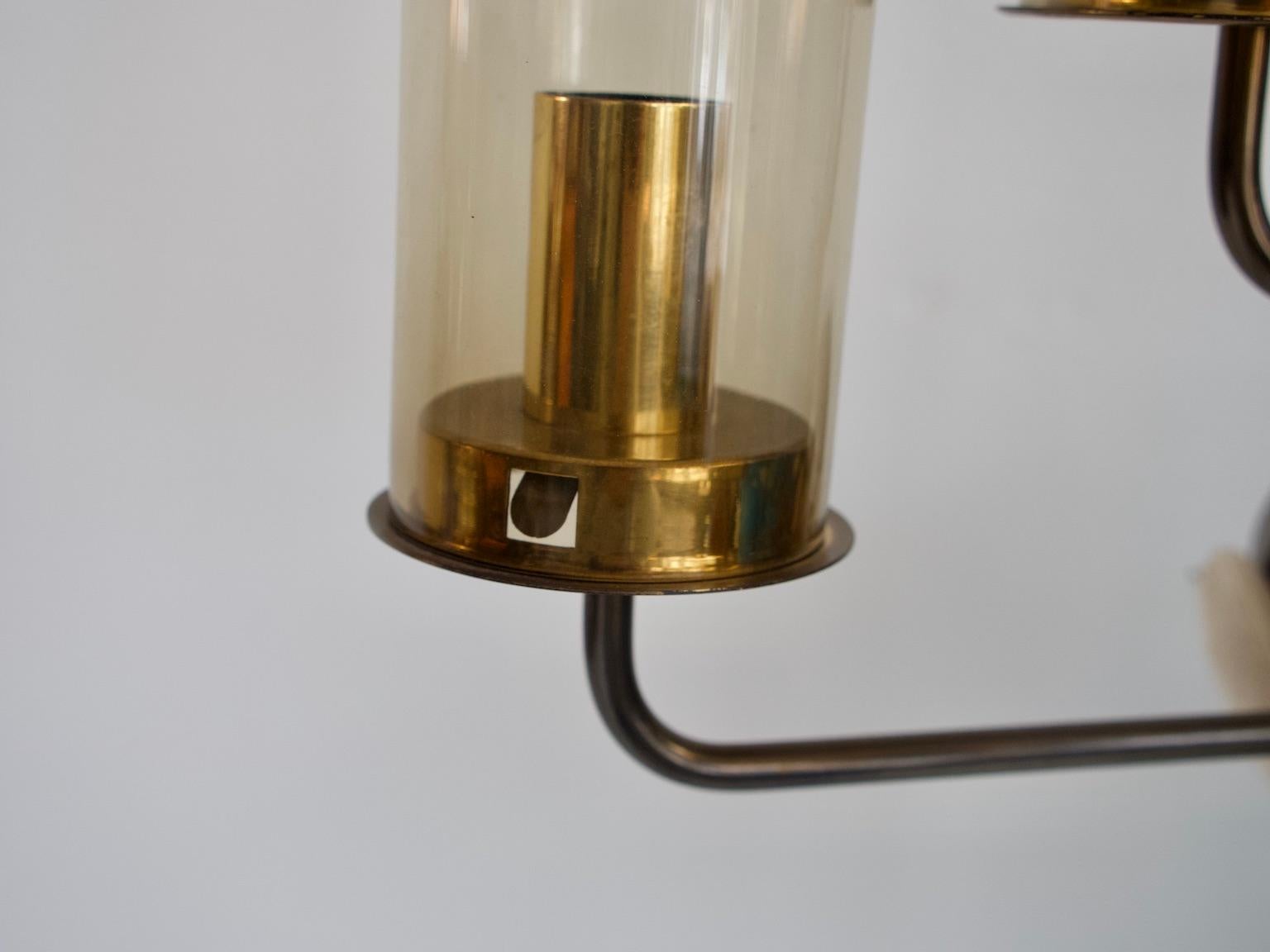 Swedish Brass Wall Sconce with Five Lights by Hans-Agne Jakobsson