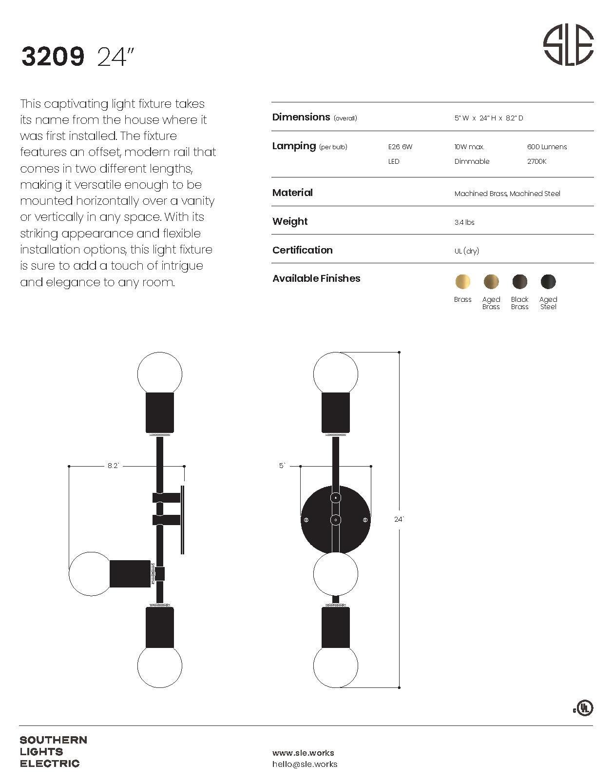 Laiton Applique murale en laiton avec globes en verre opale - 24