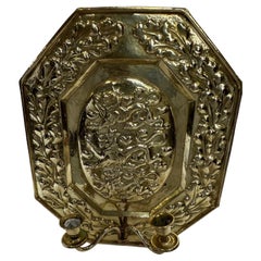 Brass Wall Sconces, Baroque Form, With Denmark's Coat Of Arms