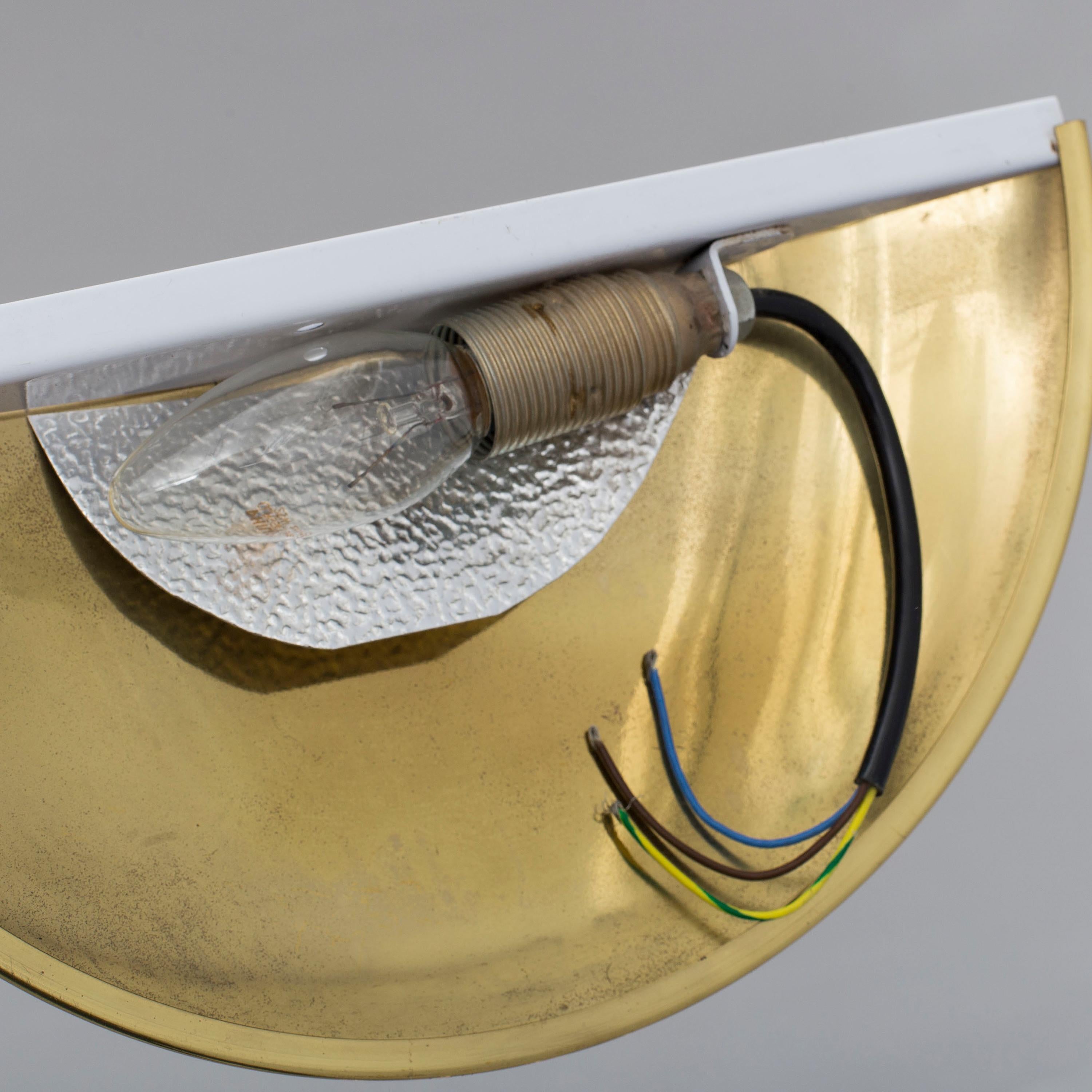 Swedish Brass Wall Sconces, Made in Mid-20th Century