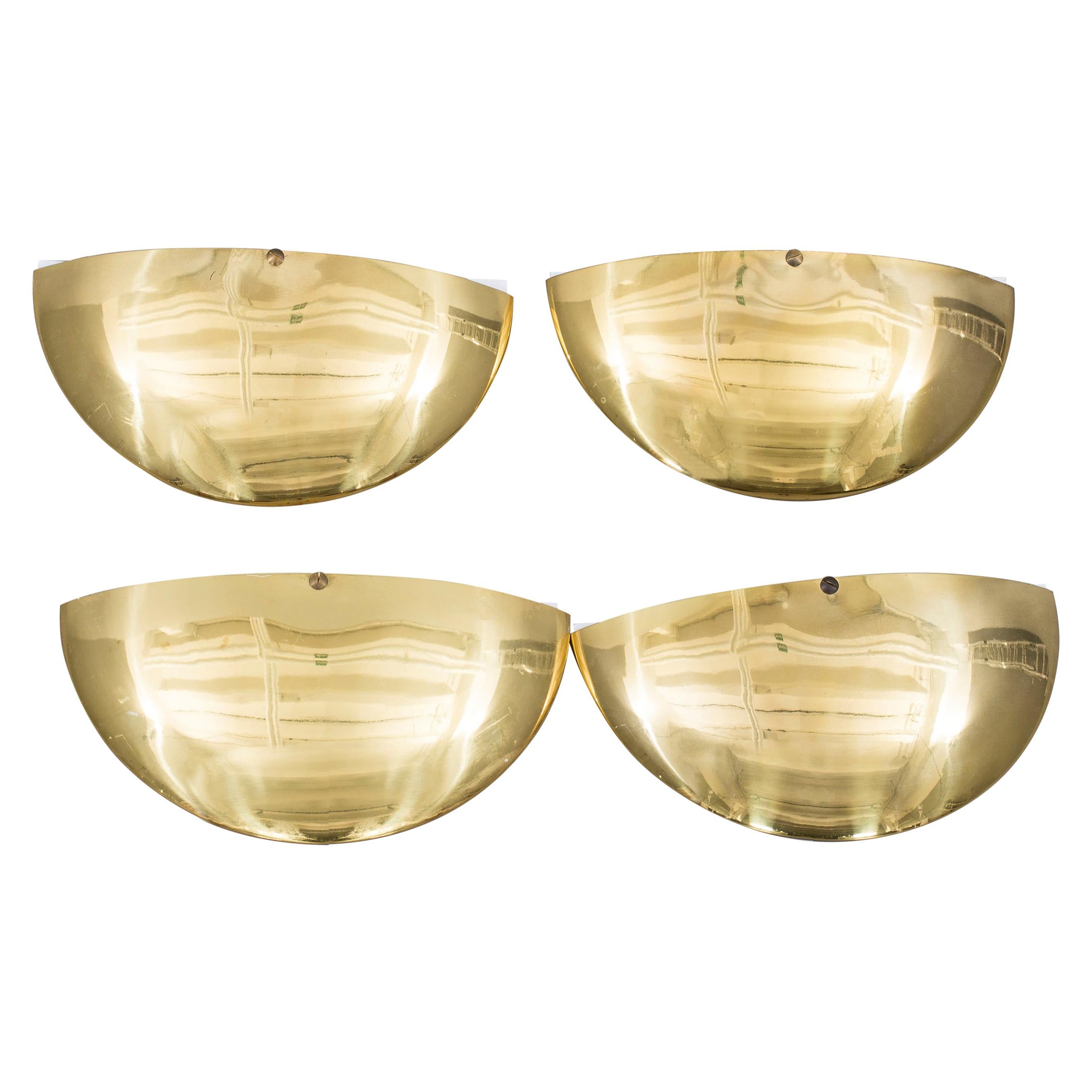 Brass Wall Sconces, Made in Mid-20th Century
