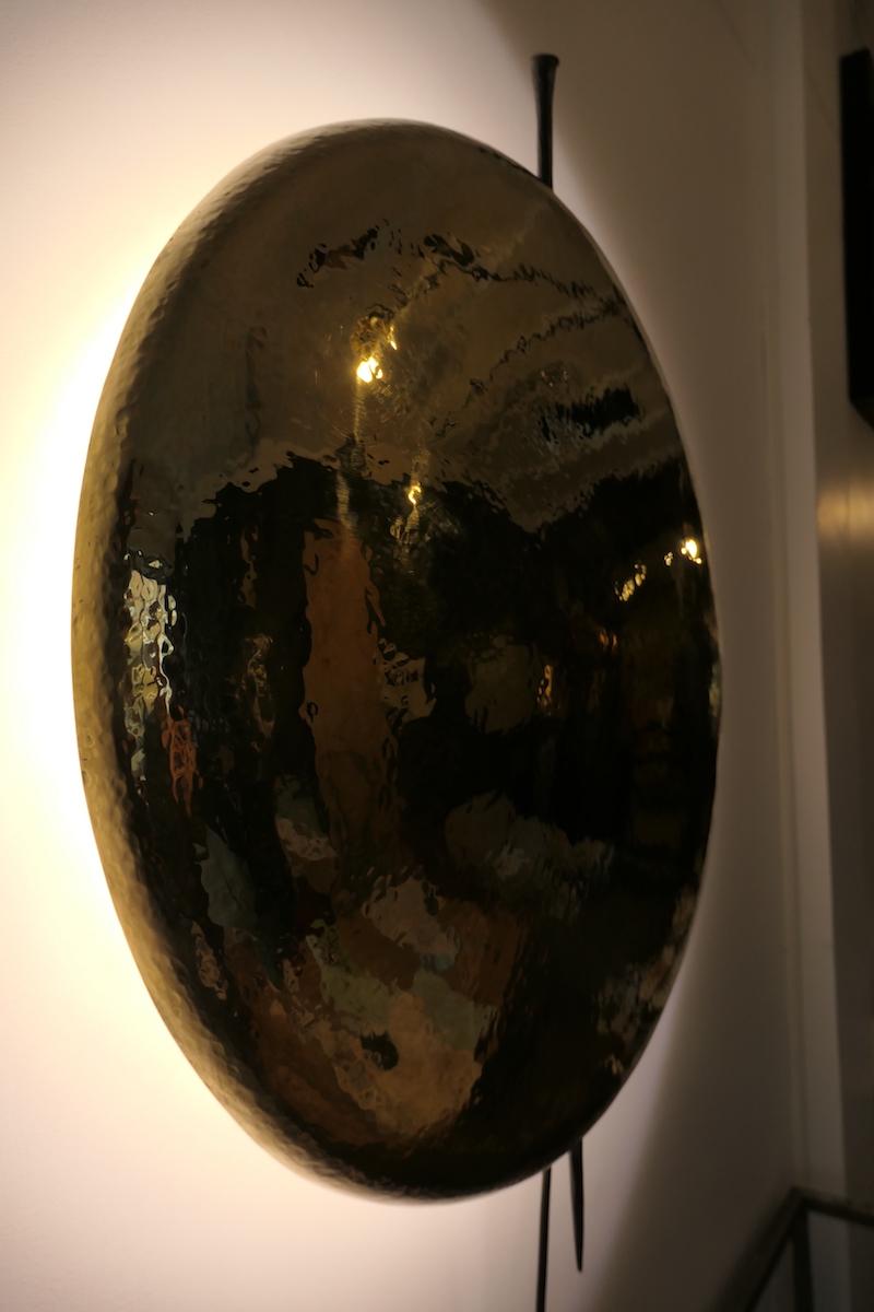 Brass Wall Sculpture ''Helios'' by Alexandre Taveau In Good Condition For Sale In saint ouen, FR