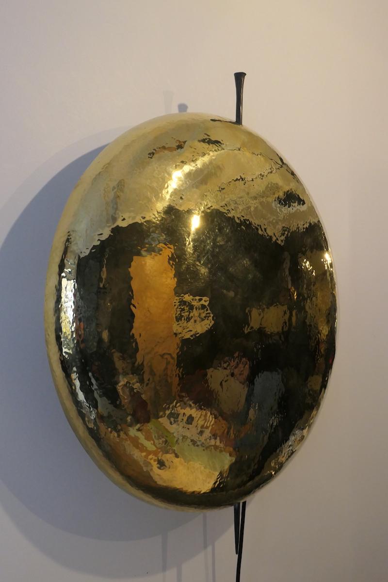Brass Wall Sculpture ''Helios'' by Alexandre Taveau For Sale 2