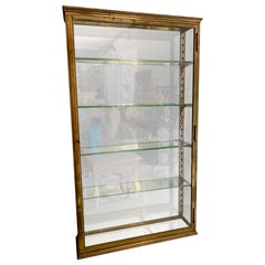 Brass Wall Vitrine Display Cabinet