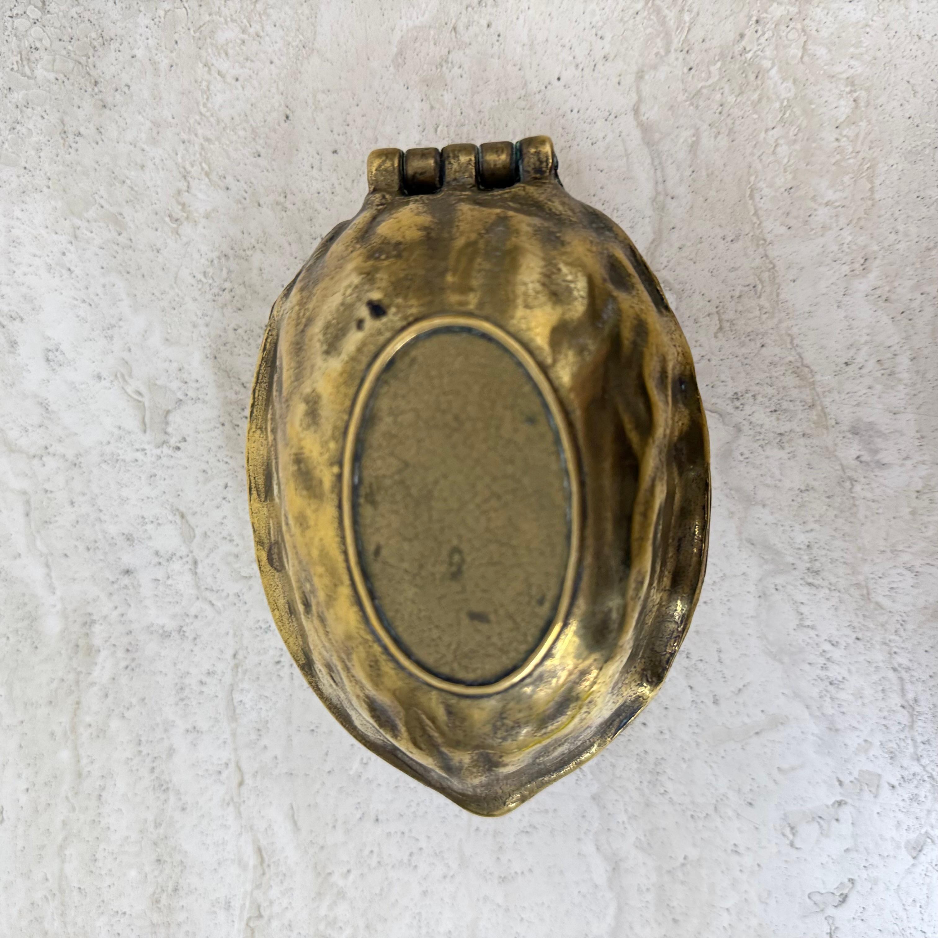 Brass walnut shaped nut cracker , 1970’s For Sale 5