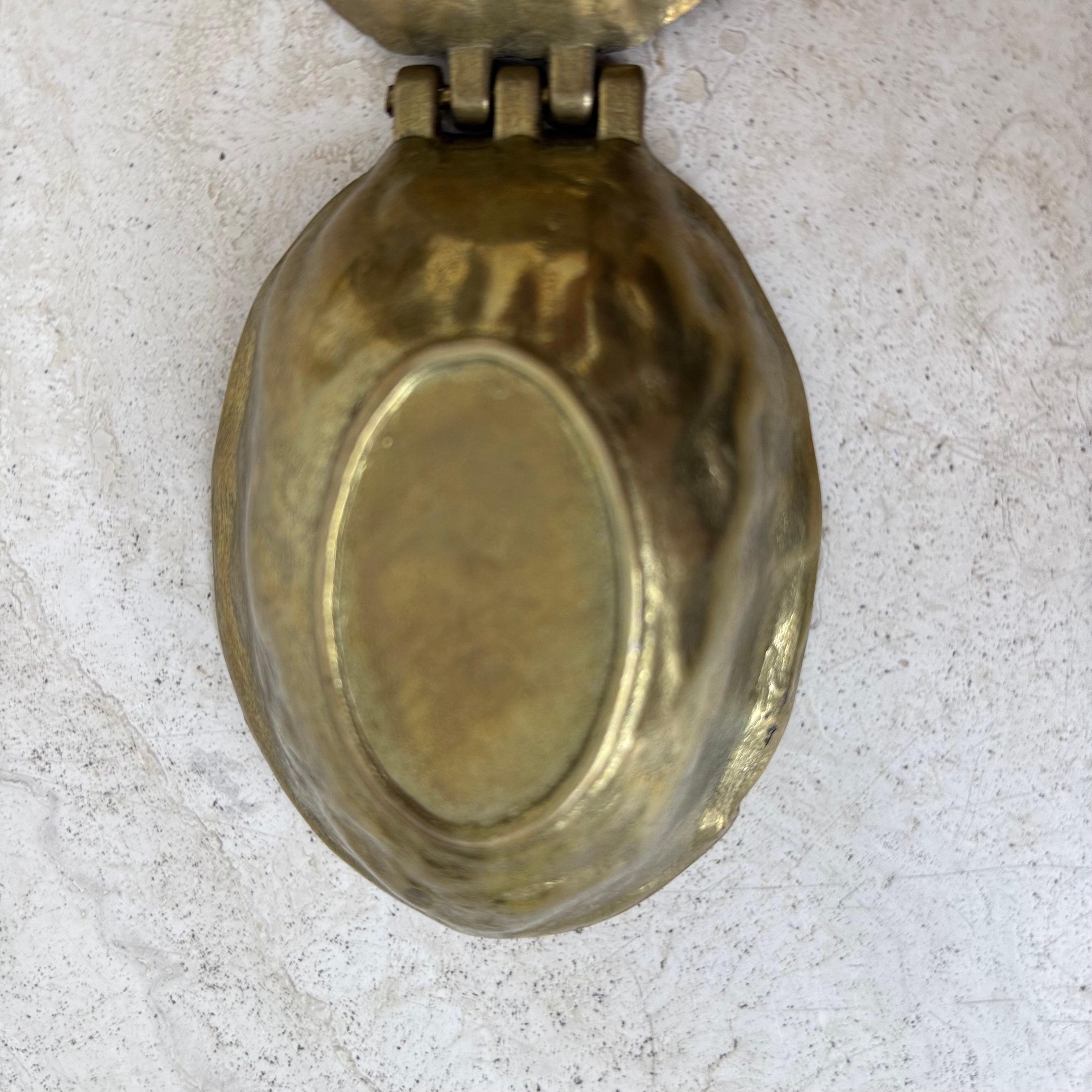 Brass walnut shaped nut cracker , 1970’s For Sale 6