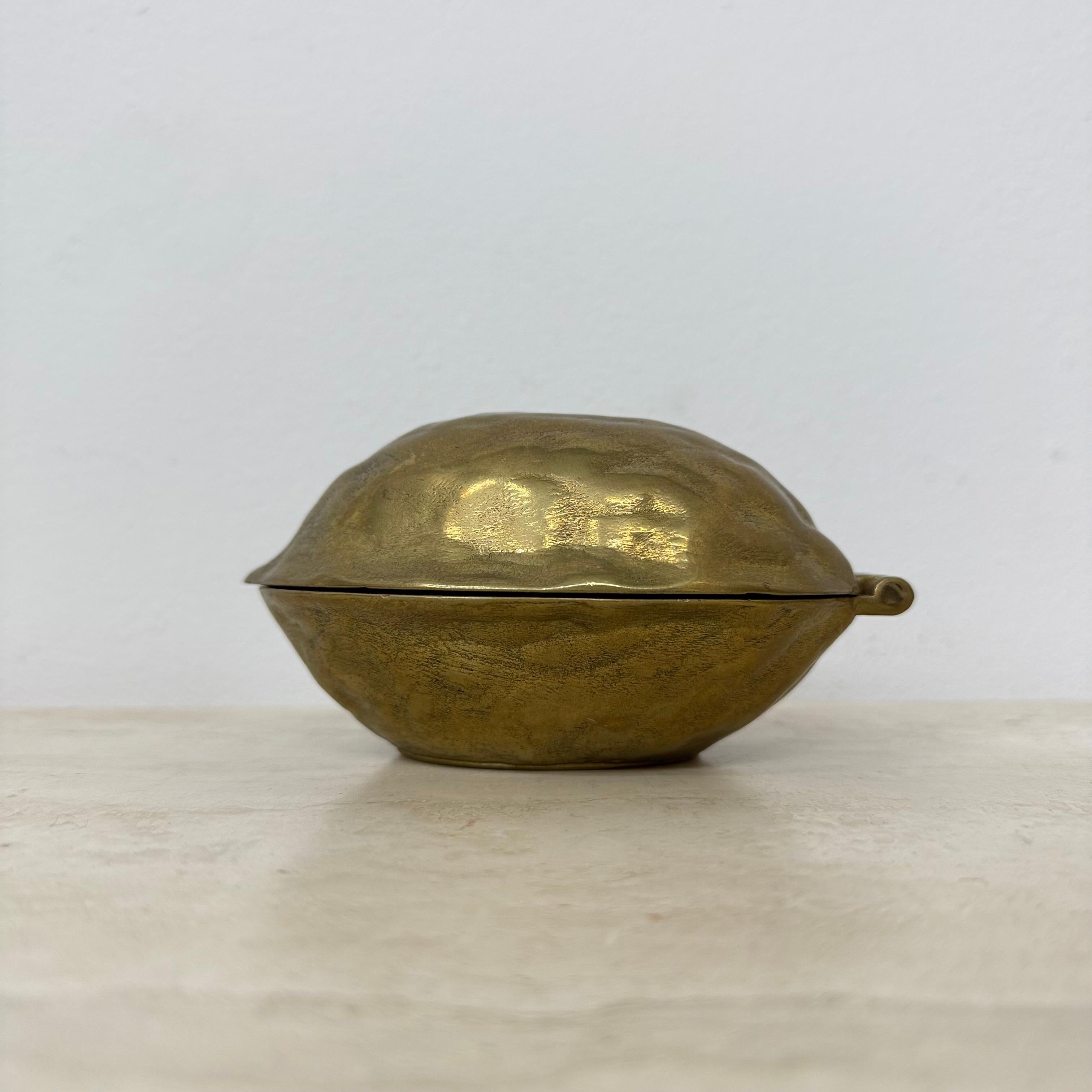 German Brass walnut shaped nut cracker , 1970’s For Sale