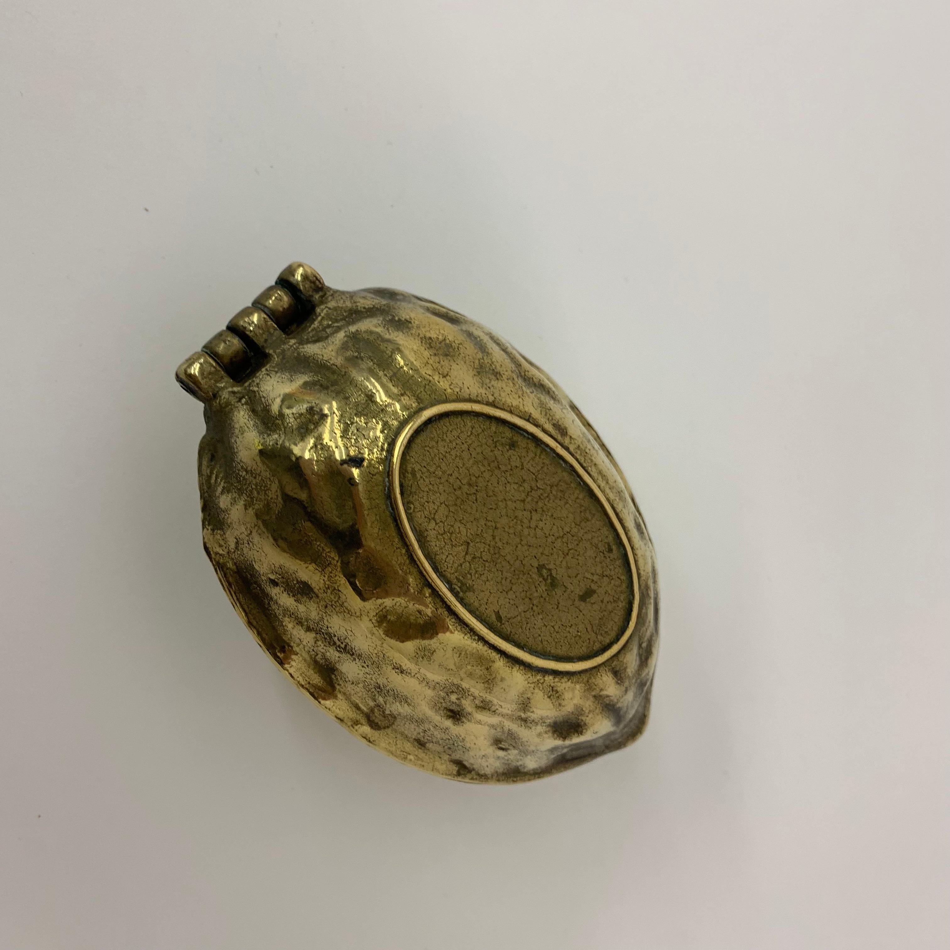 Mid-Century Modern Brass Walnut Shaped Nut Cracker, 1970’s For Sale