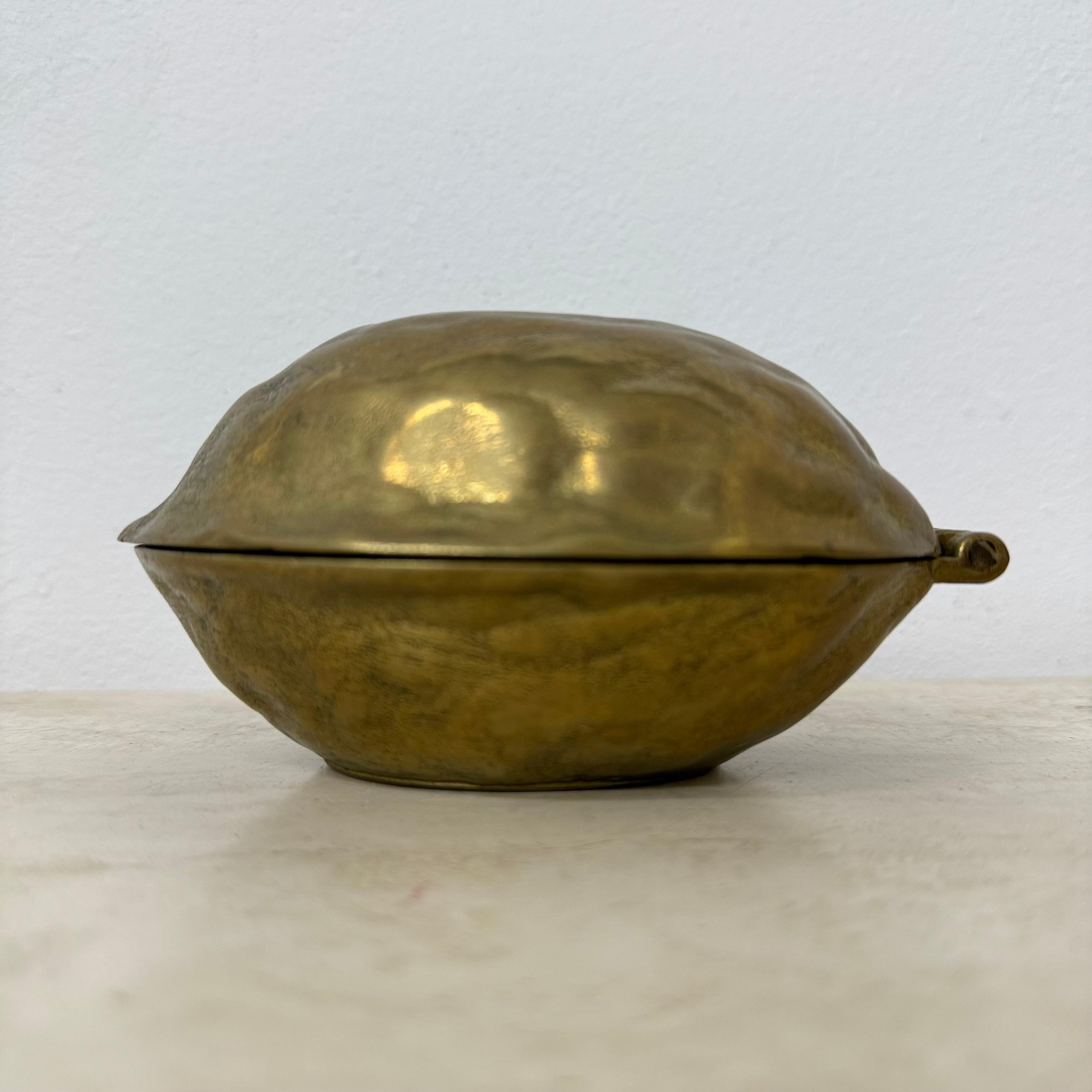 Late 20th Century Brass walnut shaped nut cracker , 1970’s For Sale