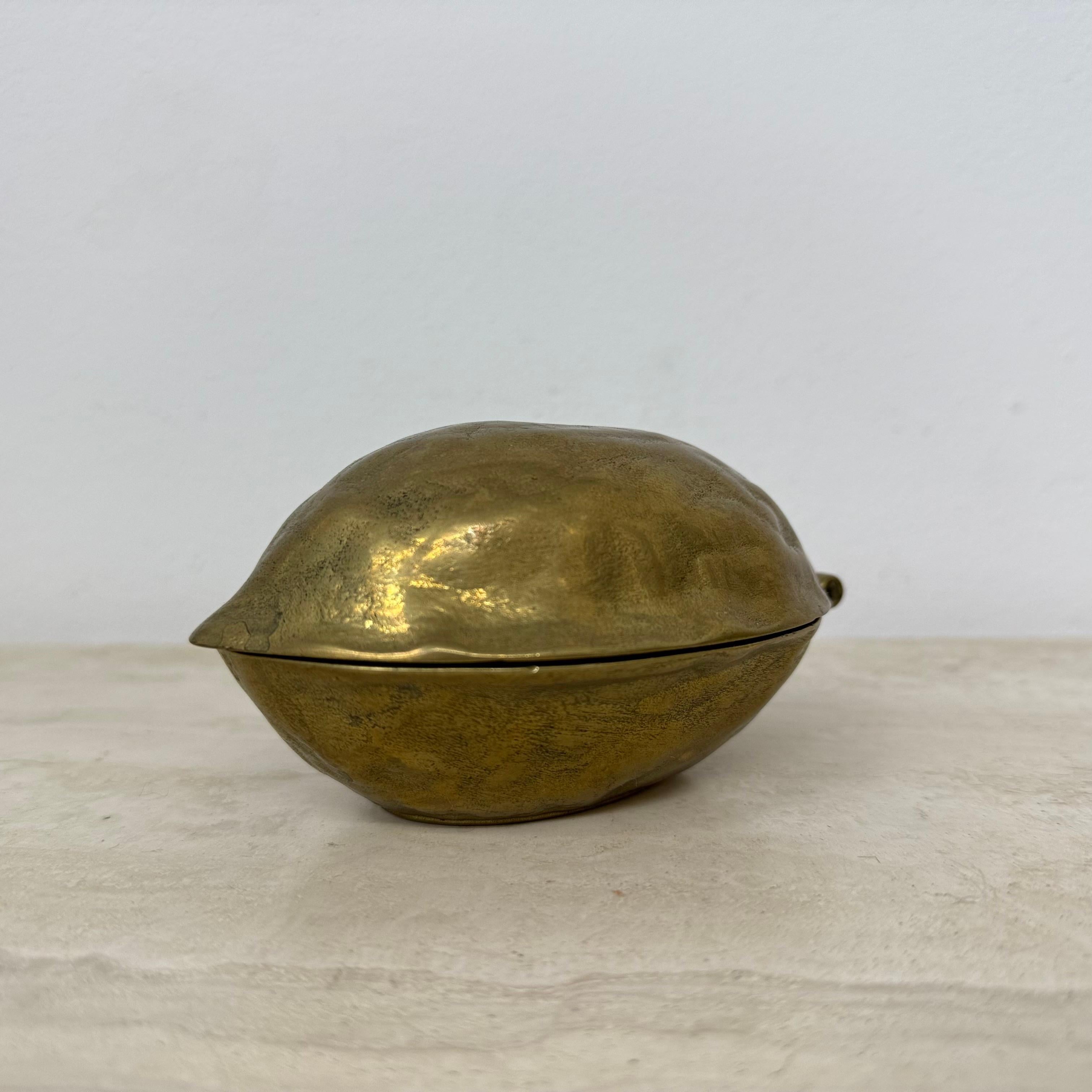 Brass walnut shaped nut cracker , 1970’s For Sale 2