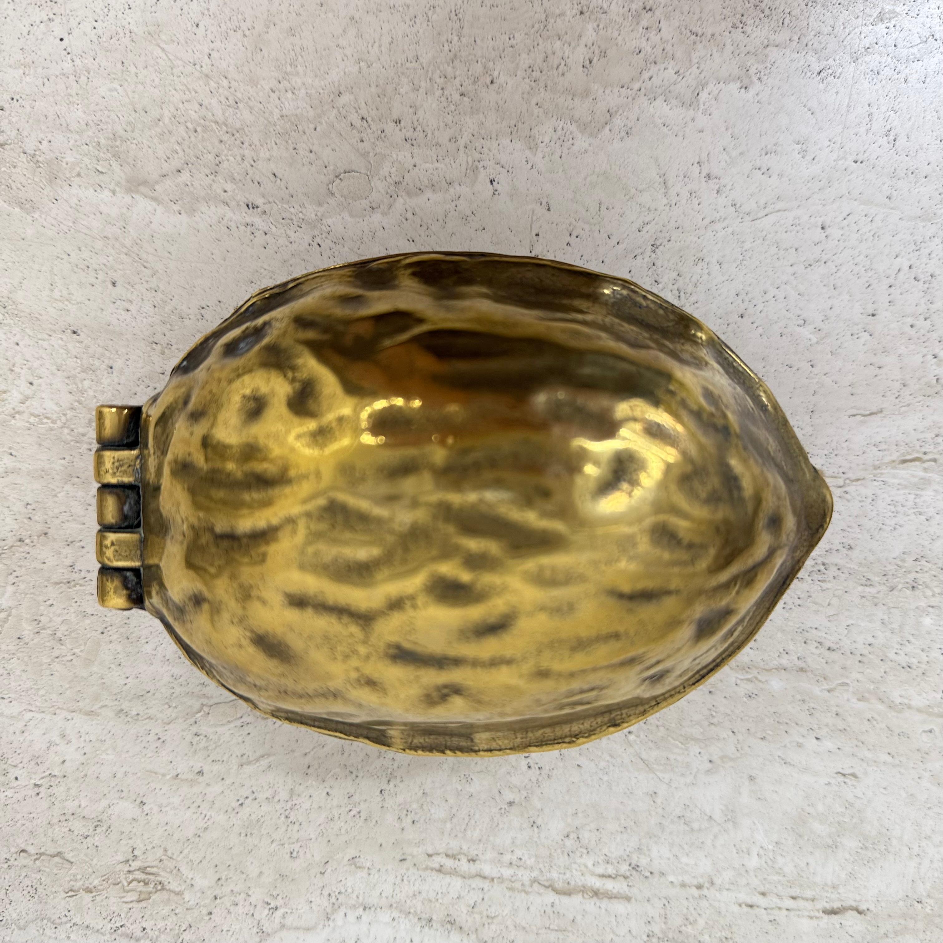 Brass walnut shaped nut cracker , 1970’s For Sale 3