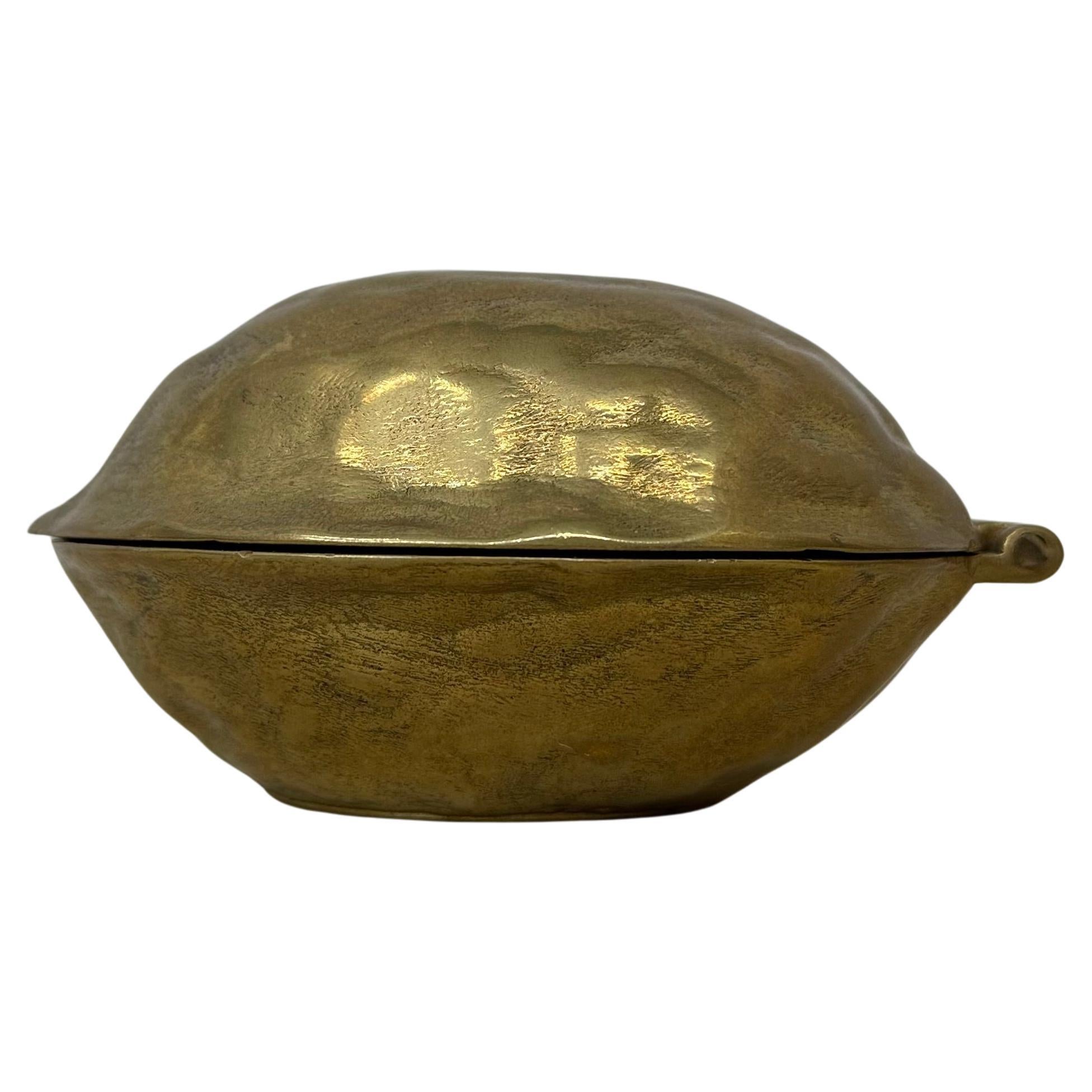 Brass walnut shaped nut cracker , 1970’s