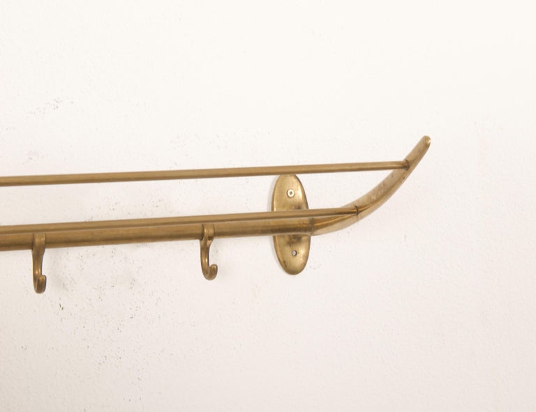 Brass Wardrobe Hat Rack by Karl Hagenauer Vienna For Sale at 1stDibs