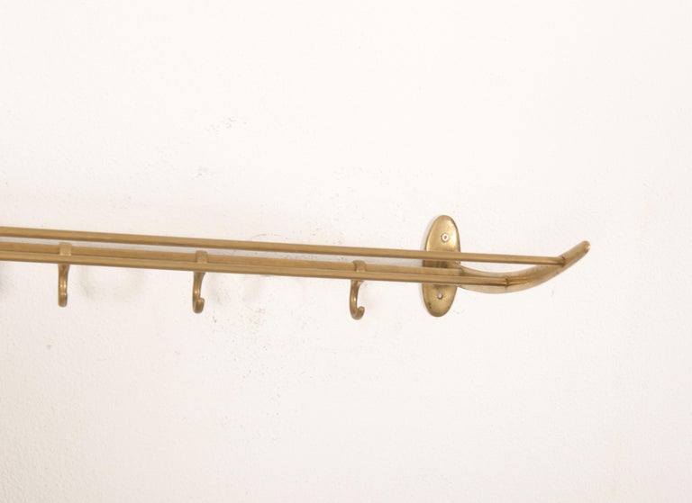 Brass Wardrobe Hat Rack by Karl Hagenauer Vienna For Sale at 1stDibs