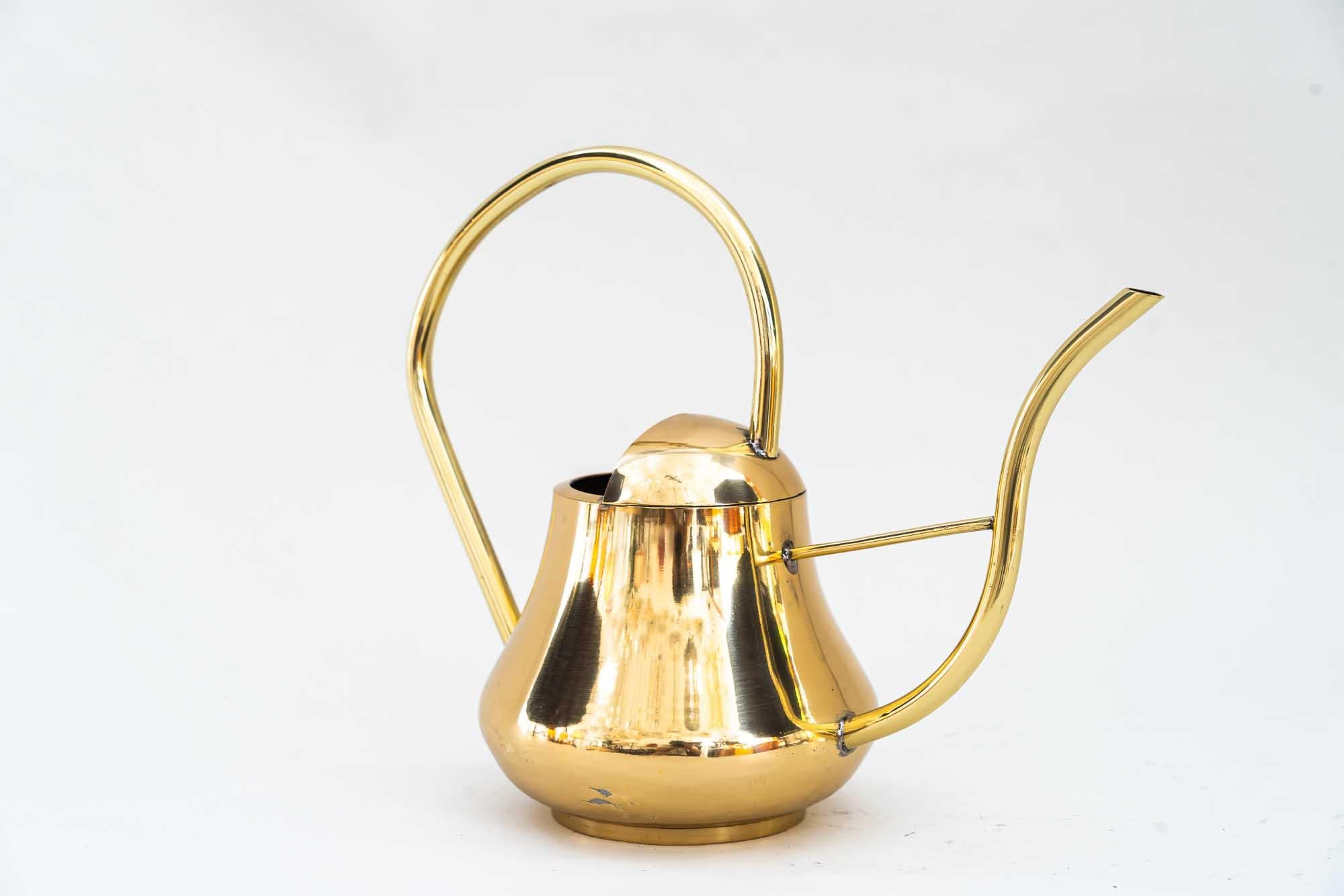 Polished Brass Watering Can Vienna Around 1960s For Sale