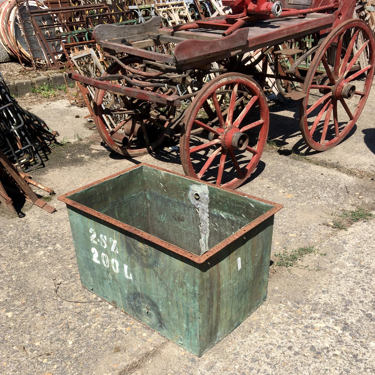 Brass Water Tank of Fire Wagon, 1910 2